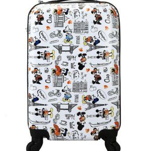 Disney's Mickey and Minnie Mouse Checkered 2-Piece Hardside Spinner Luggage Set